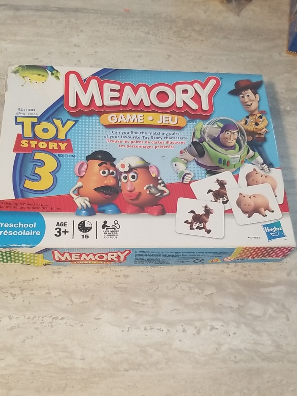Hasbro Memory Game - Toy Story Not Complete